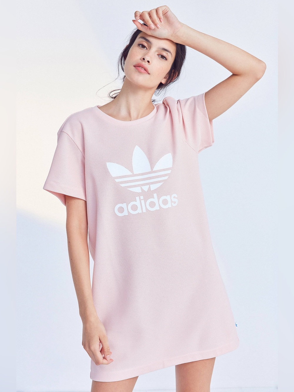Adidas Originals Trefoil Oversized T-Shirt Mini Dress Women M Sporty Streetwear